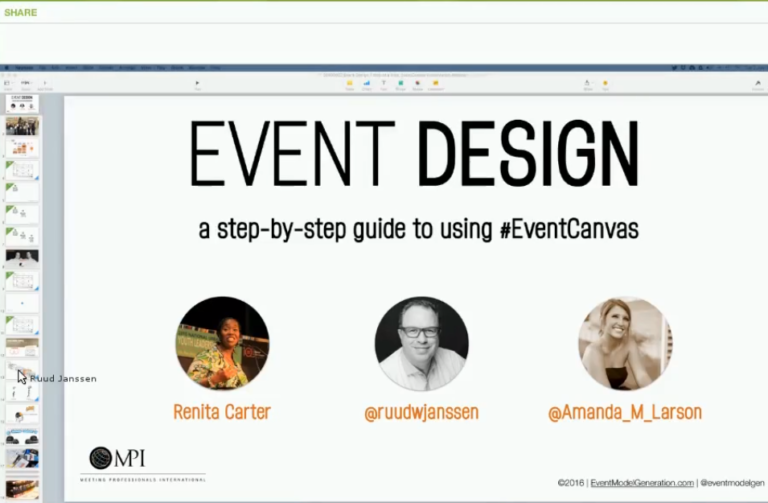 EVENT DESIGN; a step by step guide to using the #EventCanvas - Webinar